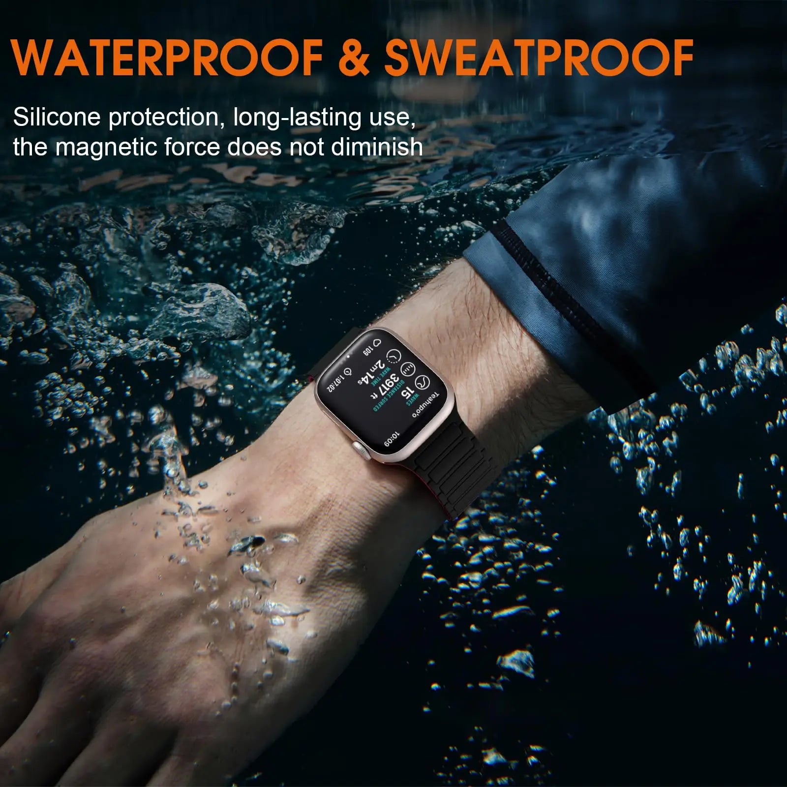 Magnetic Band for Apple Watch Ultra 3 49Mm 46Mm 42Mm 45Mm 44Mm 40Mm 41Mm Silicone Strap Iwatch Series 11 10 9 8 7 6 SE Bracelet