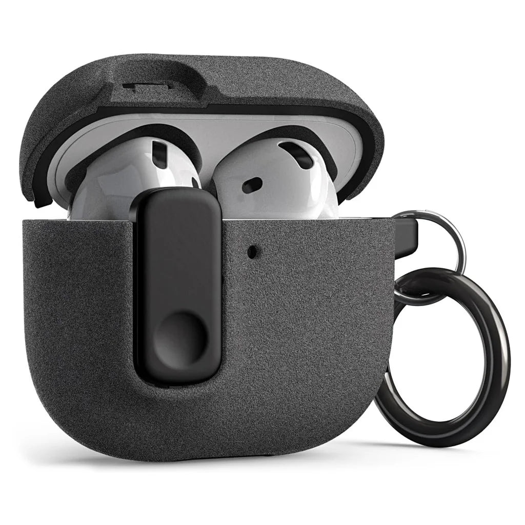 Luxury Shockproof Protective Case for Apple Airpods Pro 2 Airpods 4 & 3 with Hook Carabiner - Premium Earphone Cover Sleeve